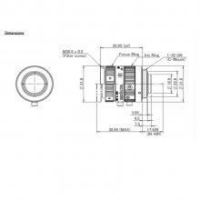 M1228-MPX ձComputar 1600ҵͷ 2/3Ӣ12mm ȦΧF2.8 \ F16.0 Cӿ 0.14% ҵ