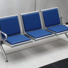 不锈钢机场椅三人位连排椅车站银行等候椅医院候诊椅输液椅