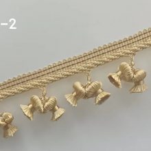 厂家供应 经编子母带花边 窗帘花边 沙发花边 双灯吊穗花边