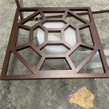 丹阳市来图定制仿木纹铝花格 造型铝花格厂家