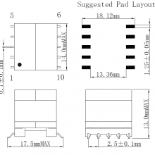 YDS元册替代PA1276NL电源变压器POE功率变压器