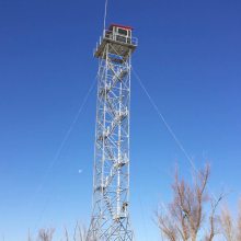 边防监控森林瞭望铁塔 林场监控塔 气象侧风高层远程监控