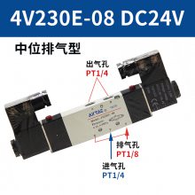 原装***亚德客4V330C/E/P-10/08A/B DC24V/AC220V五口三位电磁阀下单发货