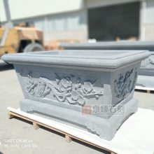 方形石雕水槽 青石石雕水缸 花岗岩石头水槽 泉臻石刻