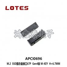 LOTES M.2 SSD̬̽ӿ67P Gen4 M-KEY H=6.7MM APCI0696