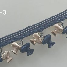 厂家供应 经编子母带花边 窗帘花边 沙发花边 双灯吊穗花边
