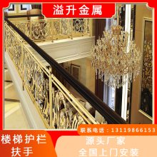 时尚与潮流 楼梯栏杆 镂空雕刻金属铜铝护栏扶手wd-4263