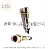 铜灯小型电源工作信号灯 XD8-1 8MM 红色 24V 发光LED金属指示灯