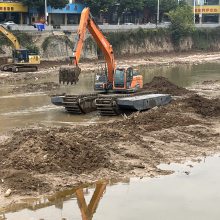 昆明长臂船挖机租赁行情清理水池挖机