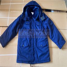 新式蓝色防水大衣防寒保暖防水棉服火焰蓝训练保暖棉袄备勤劳保服康荣