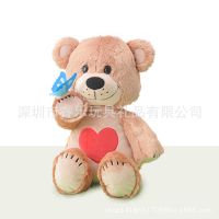 爱心熊 东莞厂家直销来图订做开发生产毛绒玩具挂件抱枕拖鞋童包