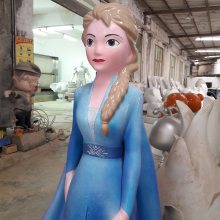 香港冰雪奇缘圣诞节主题商业美陈玻璃钢艾沙安娜公主雕塑