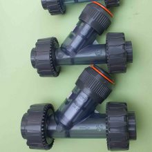 UPVC法兰过滤器 透明pvc法兰式过滤器 法兰塑料y型过滤器