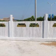 草白玉石栏杆制作-公园草白玉石栏杆加工安装