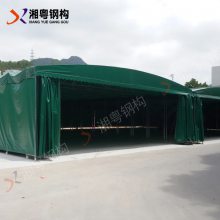 通辽市扎鲁特旗 定制安装防违建活动推拉蓬 移动仓库雨棚工厂伸缩雨篷电动推拉蓬 