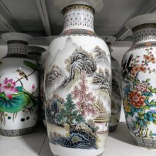 景德镇小花瓶陶瓷摆件客厅插花现代简约家居干花装饰品瓷器瓷瓶子