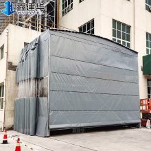 定制户外活动仓库雨棚移动推拉蓬带电动升降门帘