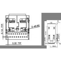 ԭװLOTES HDMI C Type Connector 90 DIP 