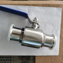 不锈钢卫生级直通球阀 手动直通球阀 快装球阀 法兰球阀直通