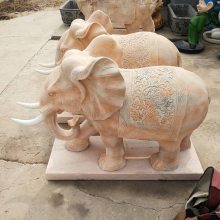 ***纳福工艺品象 天然大理石石象 石象
