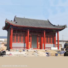 北京工程案例 农村牌坊 现代样式凉亭 山村小庙