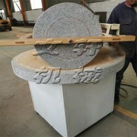 小型石磨机量 现货超市石磨香油展柜 温州市仿古型石碾
