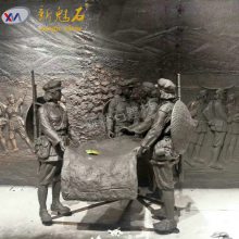 优质仿砂岩玻璃钢公园广场买卖场景雕像摆件水泥仿铜定制人物雕塑