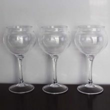 高脚塑料杯厂家 PS塑料红酒杯 透明高脚塑料葡萄酒杯 塑料飓风杯可印刷图案