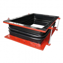 矩形橡胶补偿器方形耐高温脱硫非金属膨胀节风机软连接法兰伸缩节