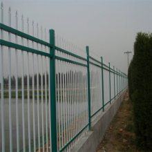 学校用围墙护栏 铁艺隔离栏杆 蓝白色锌钢围栏