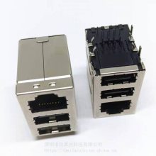 USB2.0˫ĸ+RJ45ڲ Aĸ+RJ45 / ڽ 90Ȳ