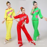 2017新款秧歌服裝舞蹈演出服女中老年腰鼓扇子舞廣場舞民族表演服