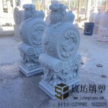 石鼓门墩 门口抱鼓石摆件 石雕动物