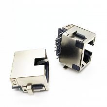 RJ45全包网络网口 沉板3.0 带灯 左黄右绿 90度插板DIP HUB 11.2H