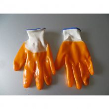 PU涂指涂掌手套劳保浸胶耐磨手套工地防护用手套指挂胶手套