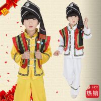 六一儿童苗族舞蹈服装傣族演出服装少数民族男童葫芦丝舞台表演服