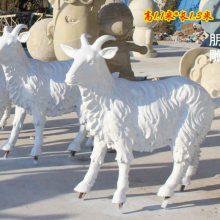 静态羊驼雕塑街景 现代小羊雕塑 仿真羊驼雕塑厂家