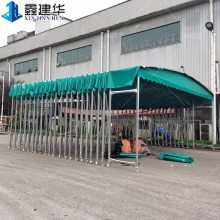 常 州移动仓库推拉篷 可伸缩仓库棚 户外遮阳停车棚鑫建华厂家