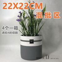 水泥花盆批发北欧室内多肉罗马柱盆栽绿植艺术新品黑色白色罗马