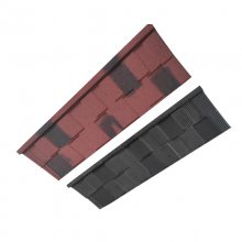 供应鹏航彩石金属瓦 别墅装饰屋面板彩石瓦 小区公寓平改坡方格瓦