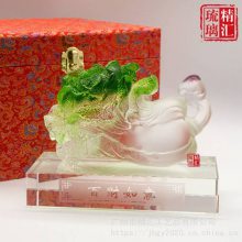 琉璃百财如意工艺品 保险公司礼品定制 广州琉璃工艺品厂家 琉璃纪念品