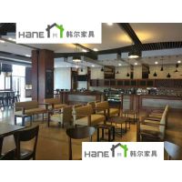 上海韩尔家具 西餐厅JM-17榉木椅子批发 咖啡厅实木餐椅定做