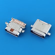 USB C TYPE母座 DIP+SMT 24PIN 内防水插座/四脚插板/双壳点胶