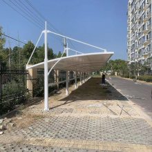 膜结构停车棚 施工方案 江陵县张拉膜结构电动车停车棚公司