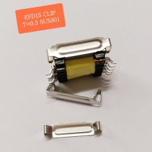 EFD15双扣钢夹，EFD15磁芯卡扣，EFD15铁夹，SUS301不锈钢材质超声波清洗表面光洁