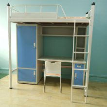 公寓床异形管学生宿舍上床下柜床工厂员工出租房铁架床东莞南城铁床批发订制