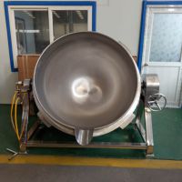 厂家定制300L商用立式夹层锅 不锈钢蒸煮锅