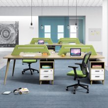 现代化板式办公家具 简约屏风办公桌 4人卡位 时尚办公