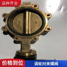 D71X-16T 全铜对夹蝶阀 C954阀体 耐磨 氟橡胶 四氟 塘业制造