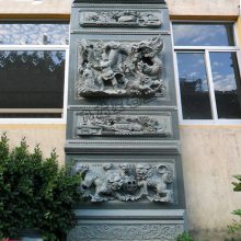 图片大全 浮雕文化墙 寺庙浮雕花鸟图案 石雕莲花浮雕